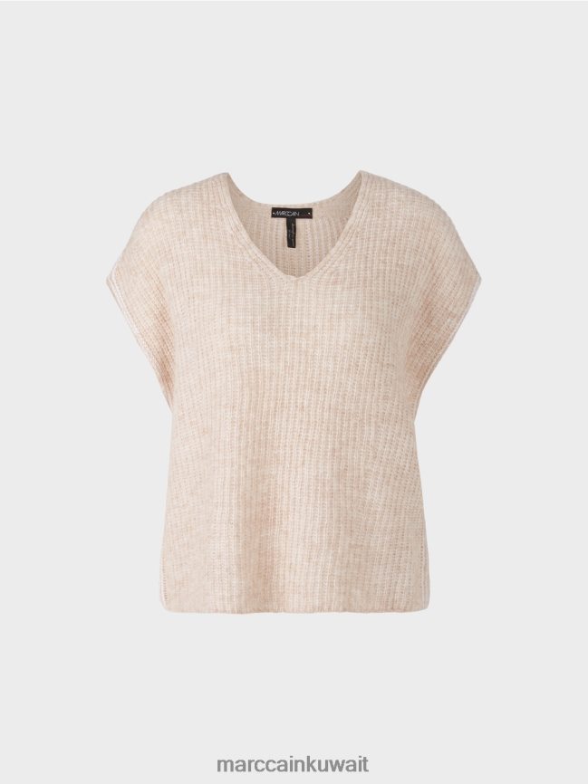 Marc Cain سلوفر صنع في ألمانيا 100% LVN0D61053 ملابس حليب اللوز