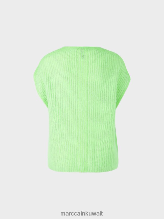 Marc Cain سلوفر صنع في ألمانيا 100% LVN0D61095 ملابس أخضر صادم مشرق