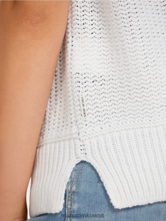 Marc Cain سلوفر 100% صنع في ألمانيا LVN0D61164 ملابس أبيض مصفر