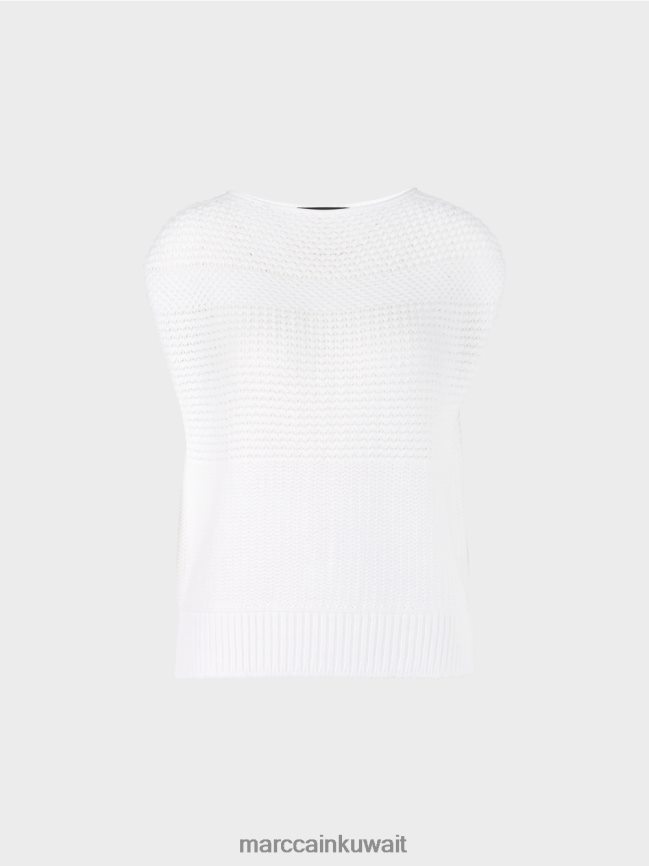 Marc Cain سلوفر 100% صنع في ألمانيا LVN0D61164 ملابس أبيض مصفر