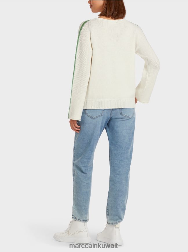 Marc Cain سترة النمر 100% صنع في ألمانيا LVN0D61199 ملابس طحلب أخضر