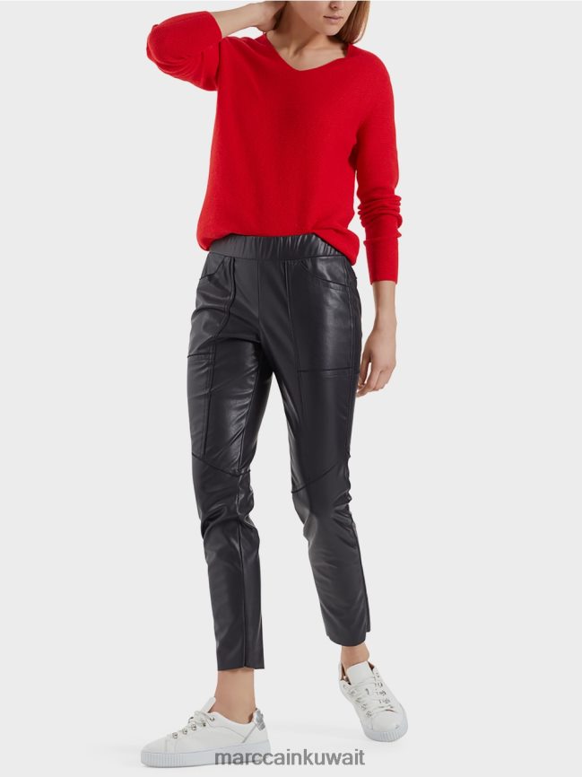 Marc Cain سترة 100% صنع في ألمانيا LVN0D61215 ملابس اللون القرمزي