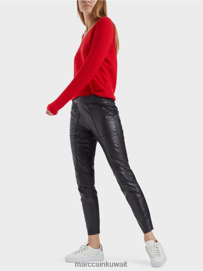 Marc Cain سترة 100% صنع في ألمانيا LVN0D61215 ملابس اللون القرمزي