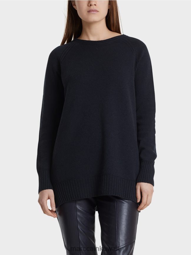 Marc Cain سترة 100% صنع في ألمانيا LVN0D61217 ملابس منتصف الليل الأزرق