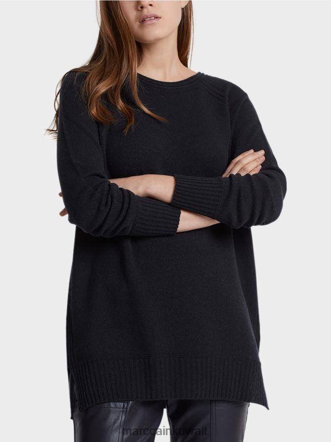 Marc Cain سترة 100% صنع في ألمانيا LVN0D61217 ملابس منتصف الليل الأزرق