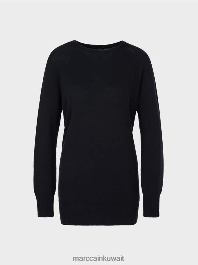 Marc Cain سترة 100% صنع في ألمانيا LVN0D61217 ملابس منتصف الليل الأزرق