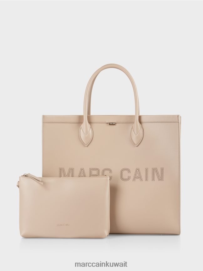 Marc Cain حقيبة يد 2 في 1 مع حروف الشعار LVN0D61531 ملحق الرمال العميقة