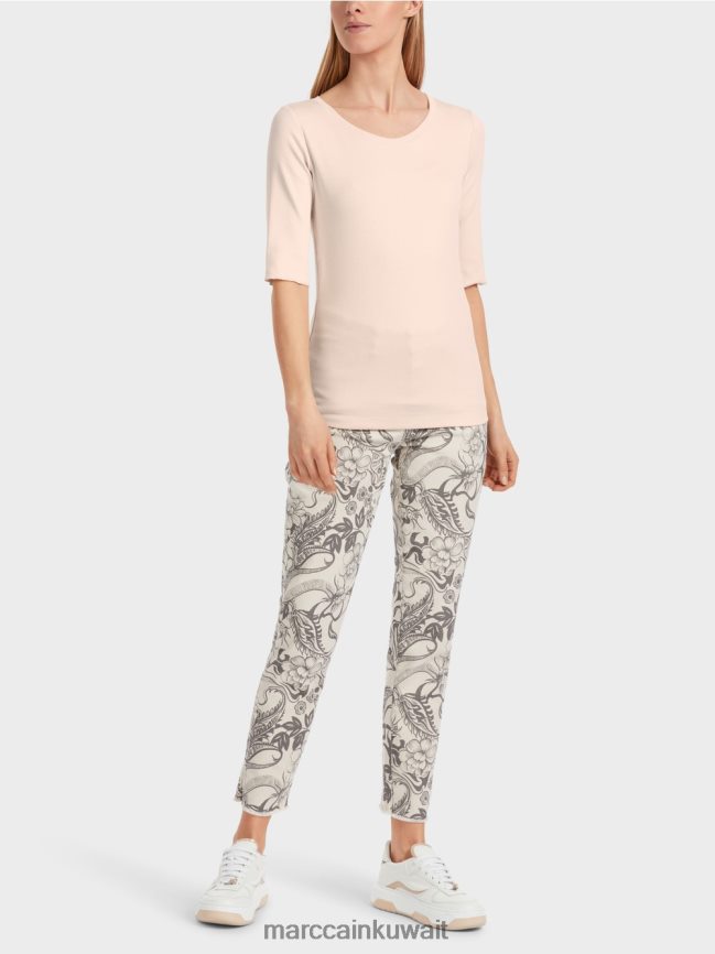 Marc Cain تيشيرت سادة بأكمام 3/4 LVN0D61234 ملابس اللوز زهر