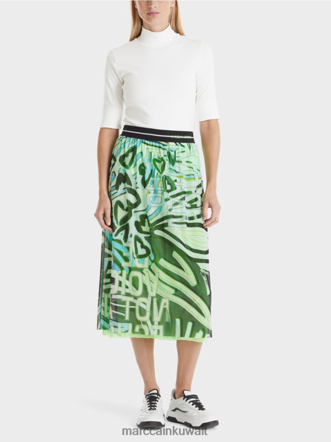 Marc Cain قميص بياقة واقفة وأكمام بطول 3/4 LVN0D61296 ملابس أبيض مصفر