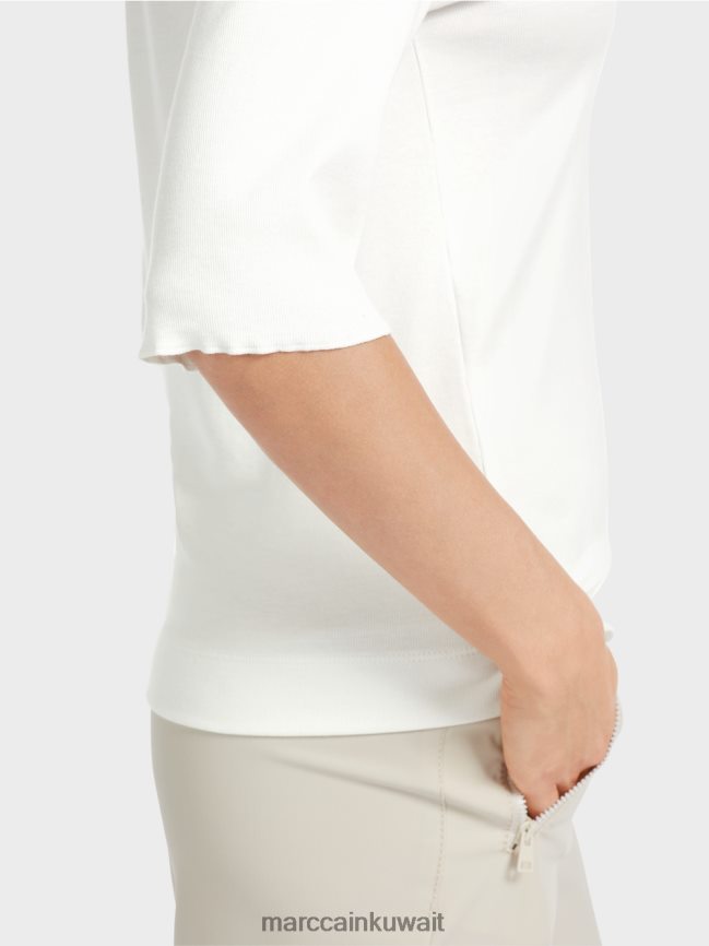 Marc Cain تيشيرت بأكمام 3/4 LVN0D61300 ملابس أبيض مصفر