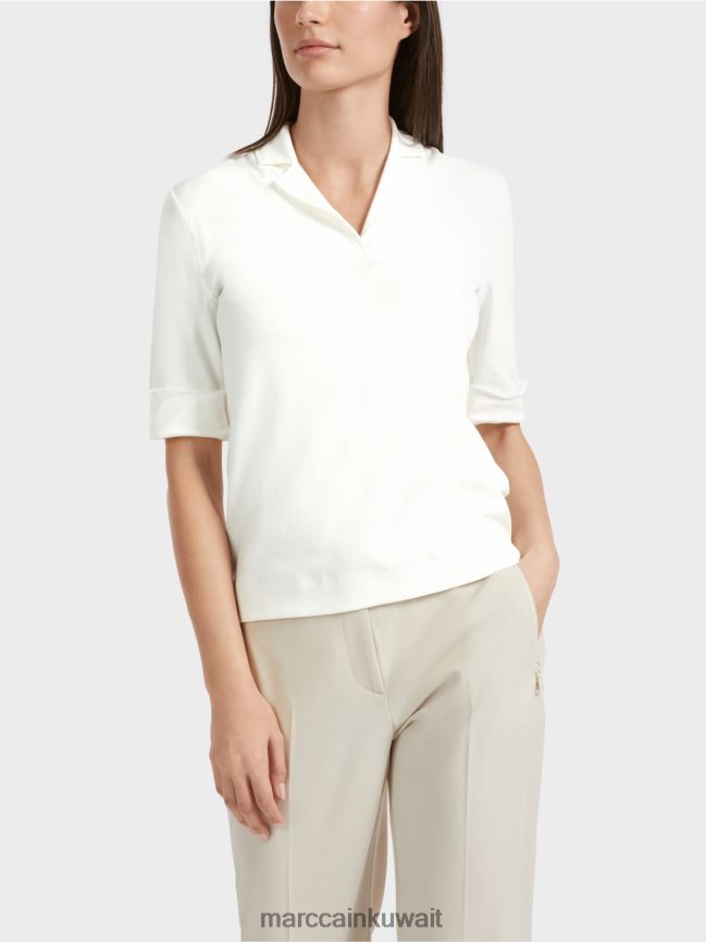 Marc Cain تيشيرت بأكمام 3/4 LVN0D61300 ملابس أبيض مصفر