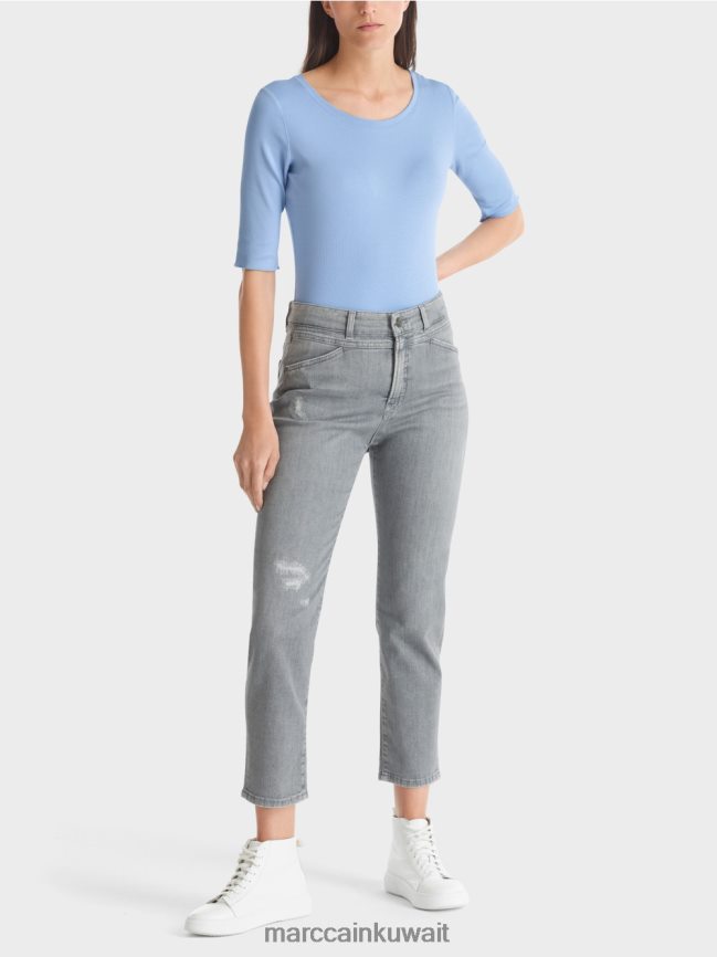 Marc Cain تيشيرت بأكمام 3/4 طول LVN0D61335 ملابس سماء الصيف المظلمة