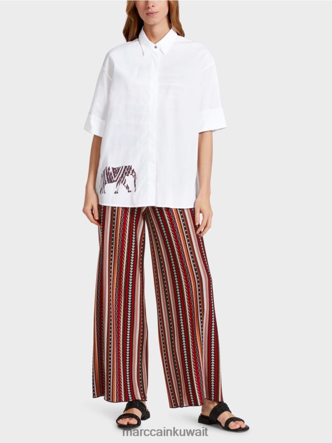 Marc Cain بلوزة بأكمام 3/4 طول LVN0D6909 ملابس أبيض