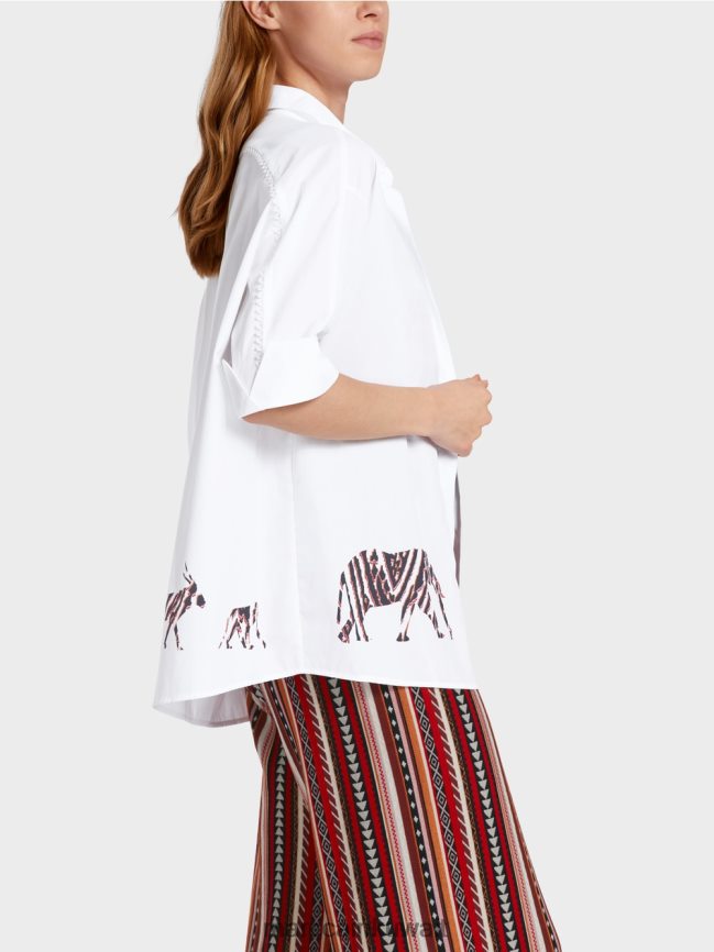 Marc Cain بلوزة بأكمام 3/4 طول LVN0D6909 ملابس أبيض