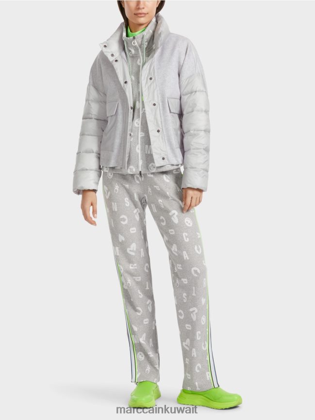 Marc Cain سترة خارجية مع عزل 3 متر LVN0D6258 ملابس الرمادي الفضي