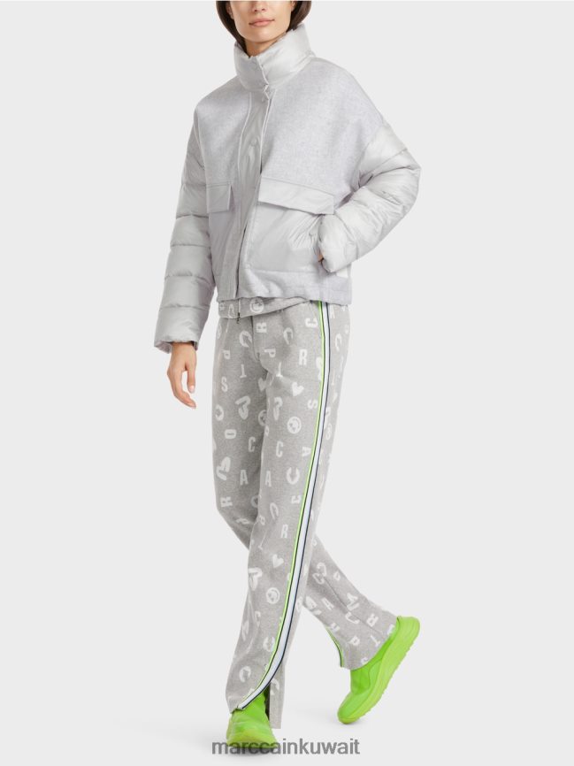 Marc Cain سترة خارجية مع عزل 3 متر LVN0D6258 ملابس الرمادي الفضي