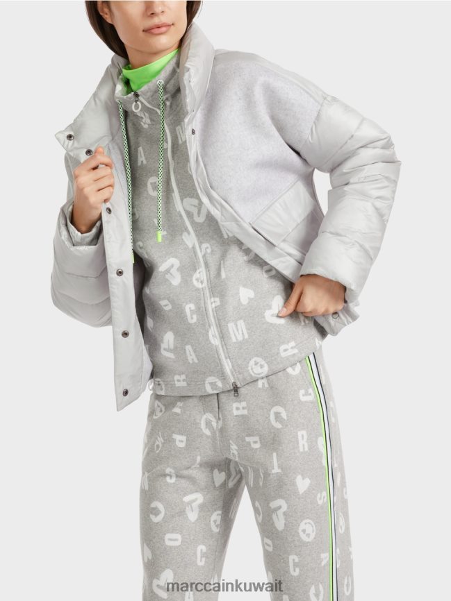 Marc Cain سترة خارجية مع عزل 3 متر LVN0D6258 ملابس الرمادي الفضي