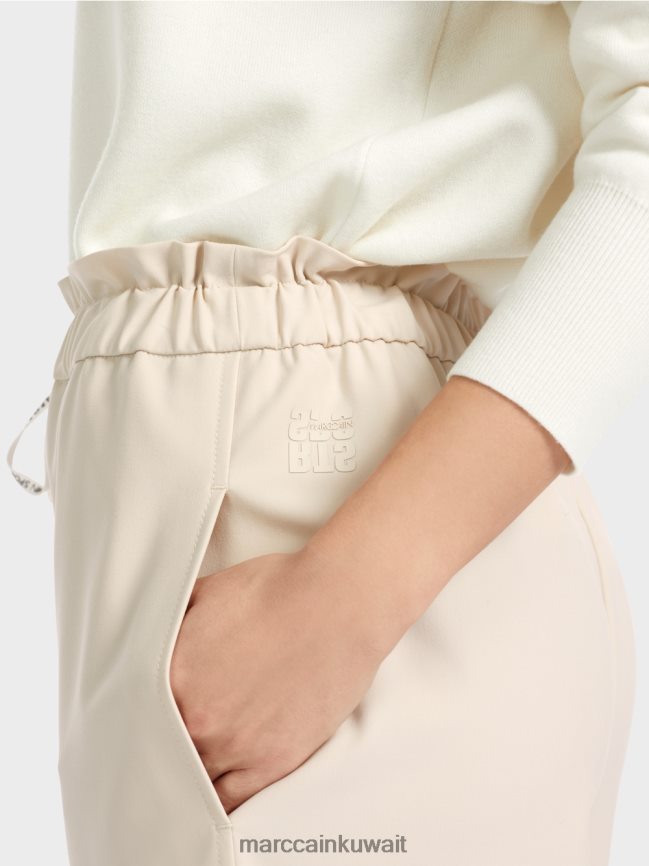 Marc Cain بنطال ويلمار واسع الساق 7/8 LVN0D6560 ملابس صخرة القمر الناعمة