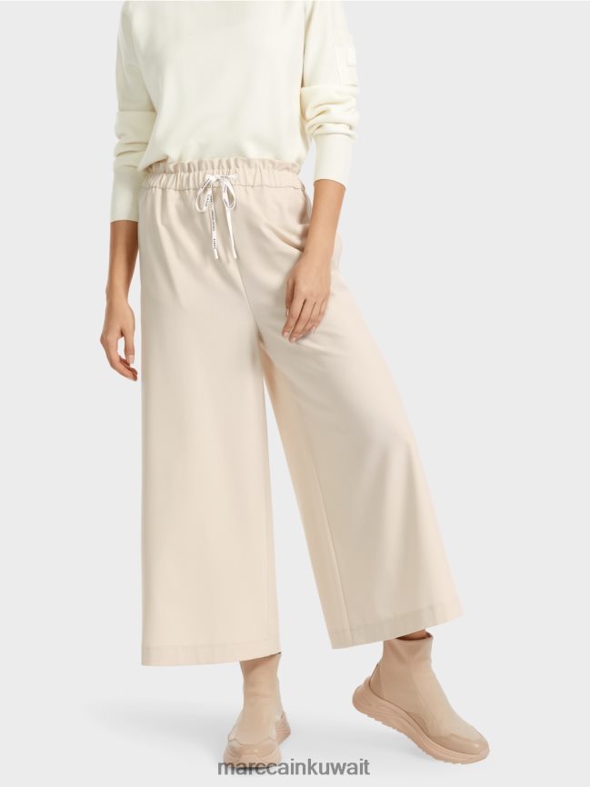 Marc Cain بنطال ويلمار واسع الساق 7/8 LVN0D6560 ملابس صخرة القمر الناعمة