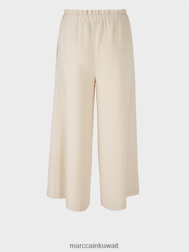 Marc Cain بنطال ويلمار واسع الساق 7/8 LVN0D6560 ملابس صخرة القمر الناعمة