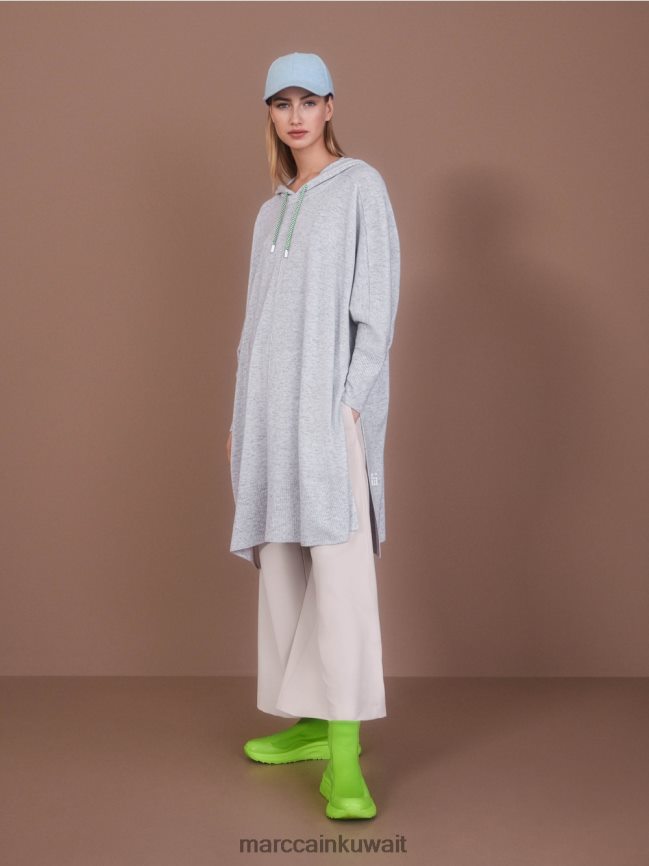 Marc Cain بنطال ويلمار واسع الساق 7/8 LVN0D6560 ملابس صخرة القمر الناعمة