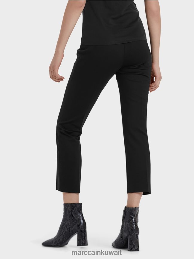 Marc Cain بنطلون 7/8 من الجيرسيه الناعم LVN0D6742 ملابس أسود