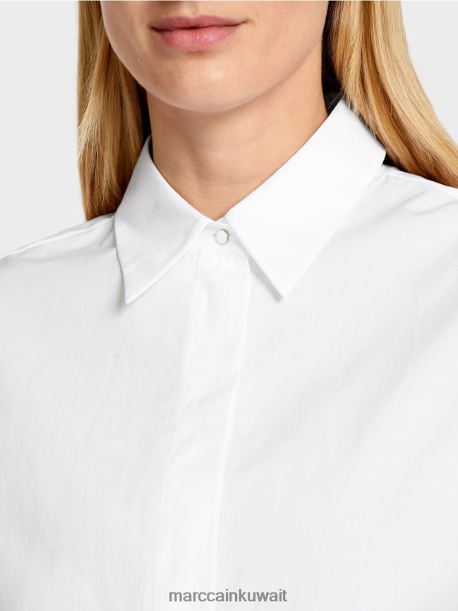 Marc Cain بلوزة على شكل حرف A LVN0D6952 ملابس أبيض