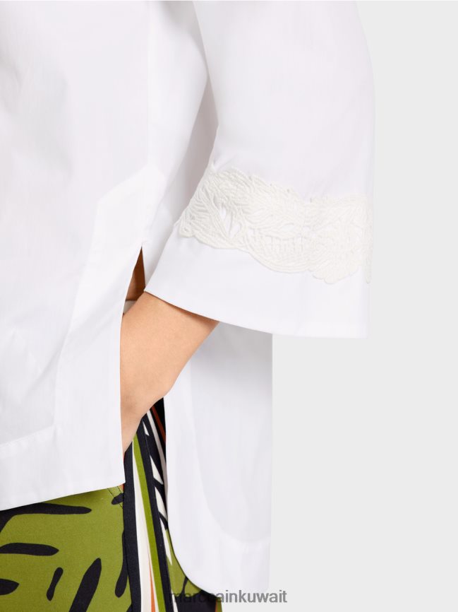 Marc Cain بلوزة على شكل حرف A LVN0D6952 ملابس أبيض