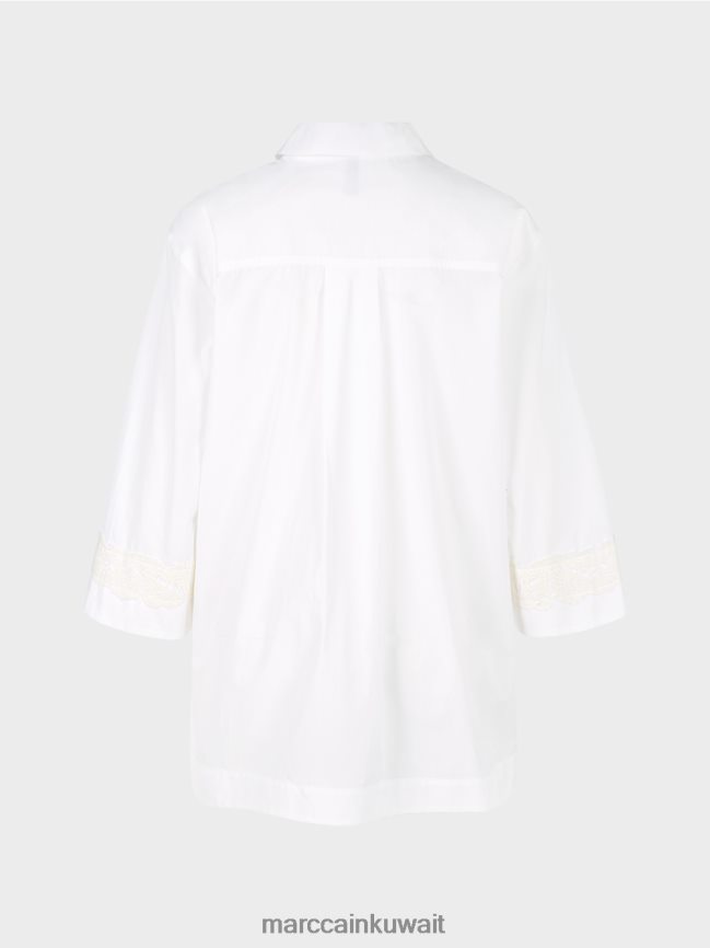 Marc Cain بلوزة على شكل حرف A LVN0D6952 ملابس أبيض
