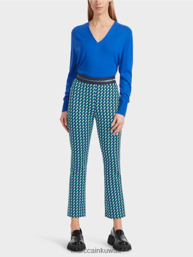 Marc Cain Fengyi بنطال ضيق بقصة مستقيمة LVN0D6542 ملابس المينا