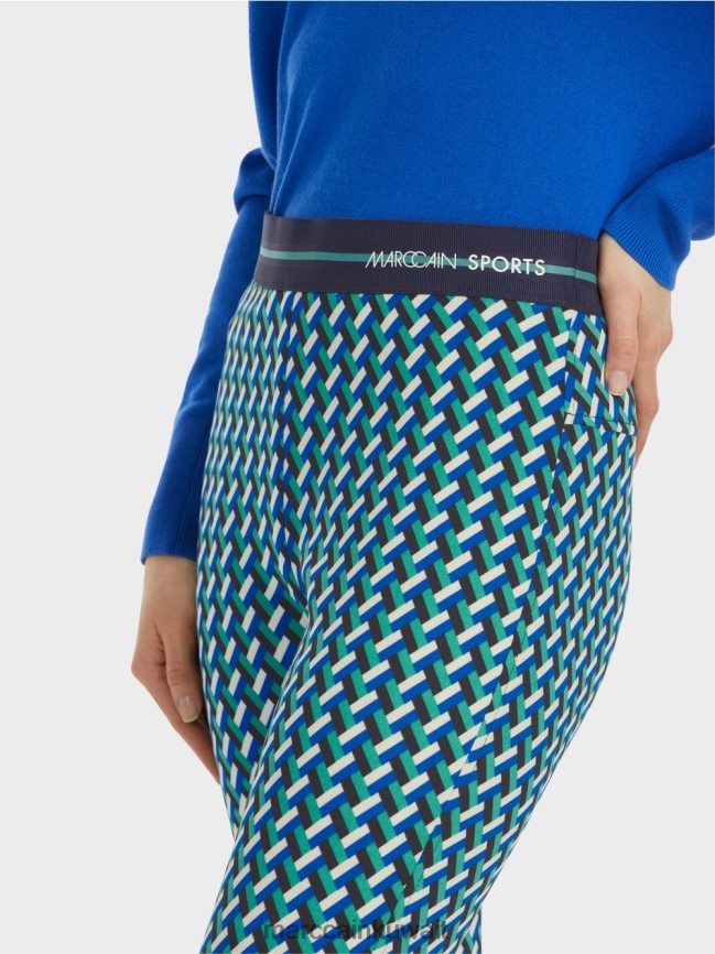 Marc Cain Fengyi بنطال ضيق بقصة مستقيمة LVN0D6542 ملابس المينا