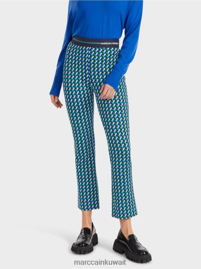 Marc Cain Fengyi بنطال ضيق بقصة مستقيمة LVN0D6542 ملابس المينا