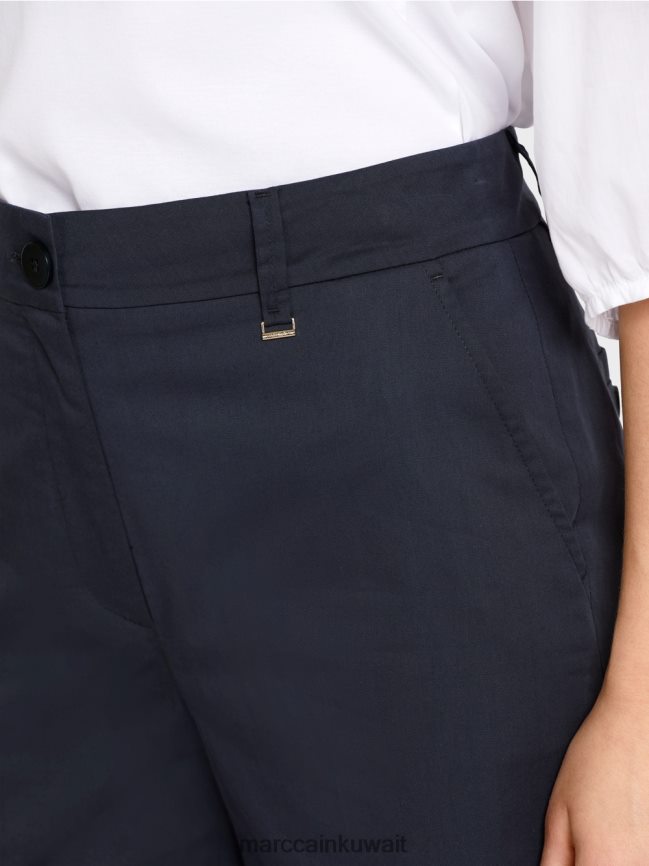 Marc Cain شورت Finike بمقاس أنثوي LVN0D6646 ملابس منتصف الليل الأزرق