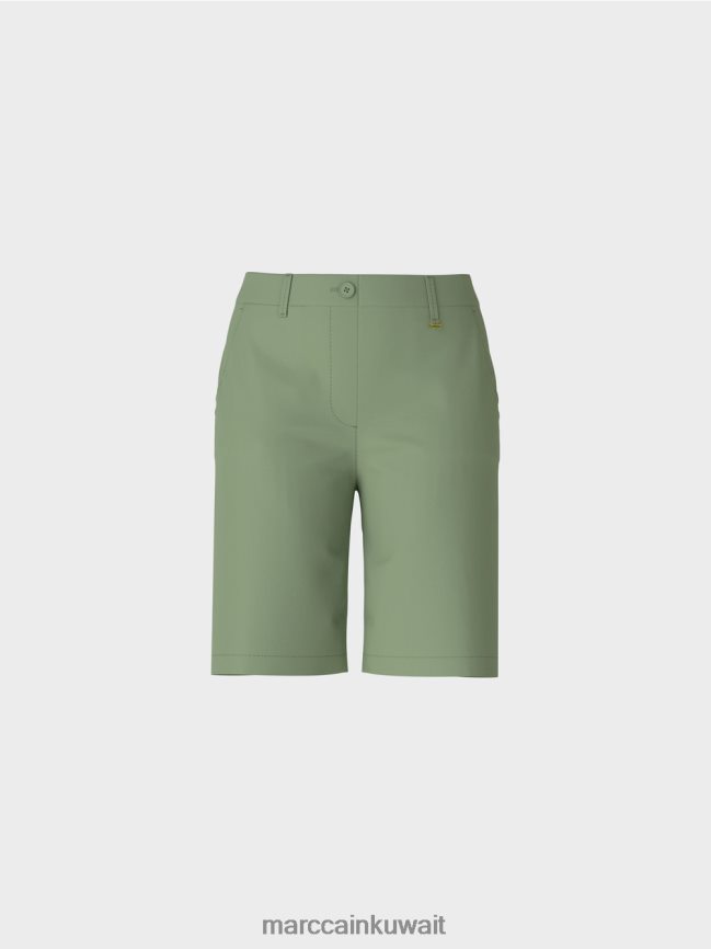 Marc Cain شورت Finike بمقاس أنثوي LVN0D6663 ملابس الأخضر الصوفي