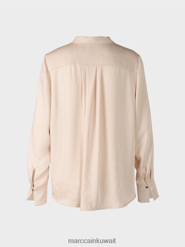 Marc Cain بلوزة بلون سادة LVN0D61004 ملابس كريمة