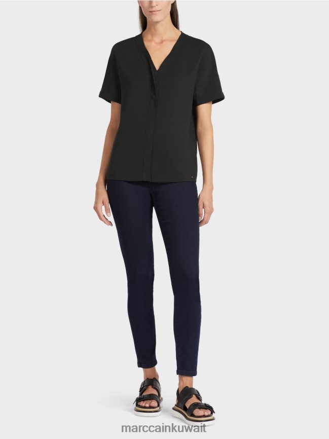 Marc Cain قمة كيمونو عادية LVN0D61008 ملابس أسود