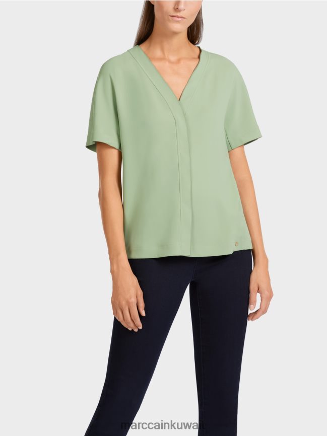 Marc Cain قمة كيمونو عادية LVN0D61011 ملابس مسحوق النعناع