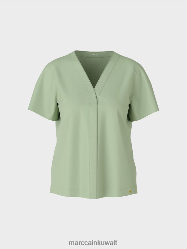 Marc Cain قمة كيمونو عادية LVN0D61011 ملابس مسحوق النعناع