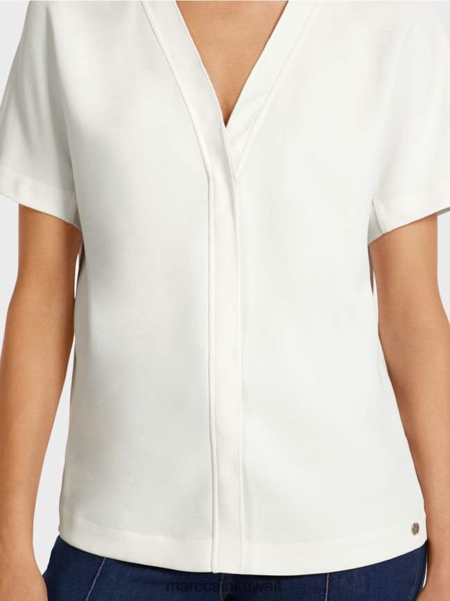 Marc Cain قمة كيمونو عادية LVN0D61015 ملابس أبيض مصفر