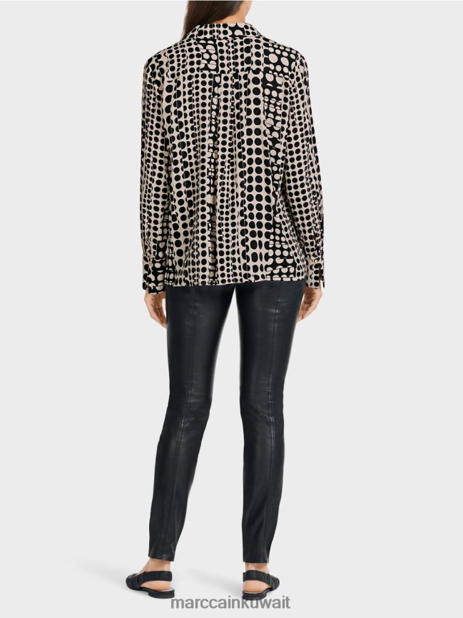 Marc Cain فستان تونيك بتصميم فني LVN0D61025 ملابس أسود