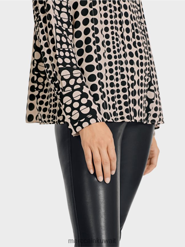 Marc Cain فستان تونيك بتصميم فني LVN0D61025 ملابس أسود