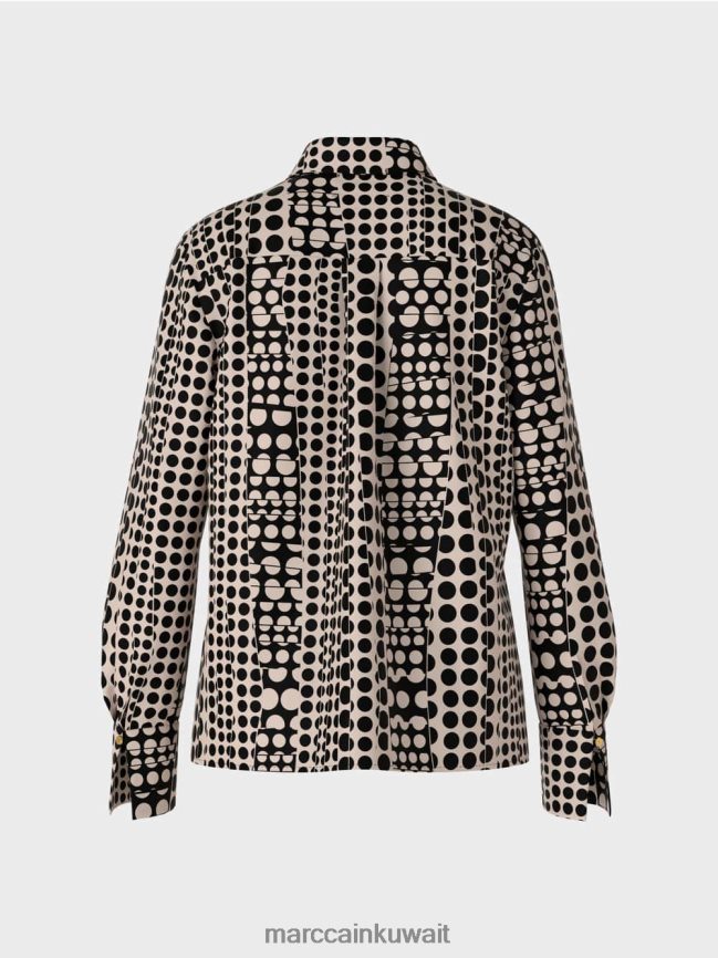 Marc Cain فستان تونيك بتصميم فني LVN0D61025 ملابس أسود