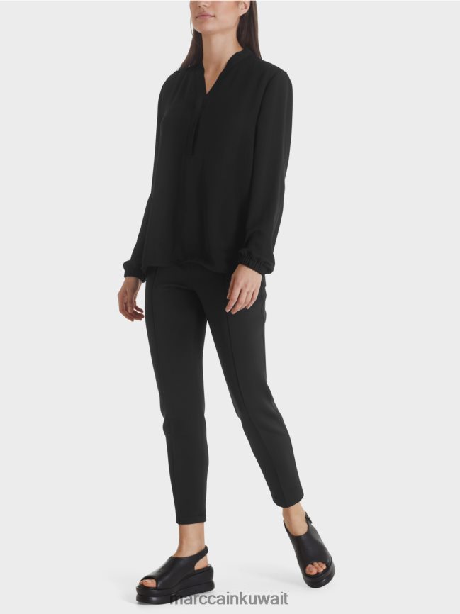 Marc Cain بلوزة واسعة LVN0D61027 ملابس أسود