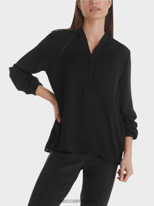 Marc Cain بلوزة واسعة LVN0D61027 ملابس أسود