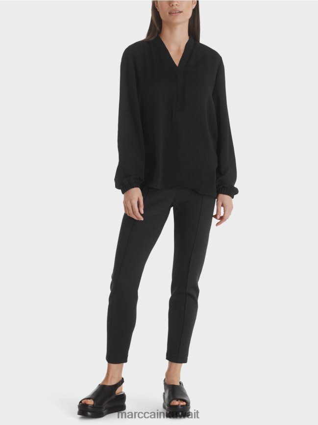 Marc Cain بلوزة واسعة LVN0D61027 ملابس أسود