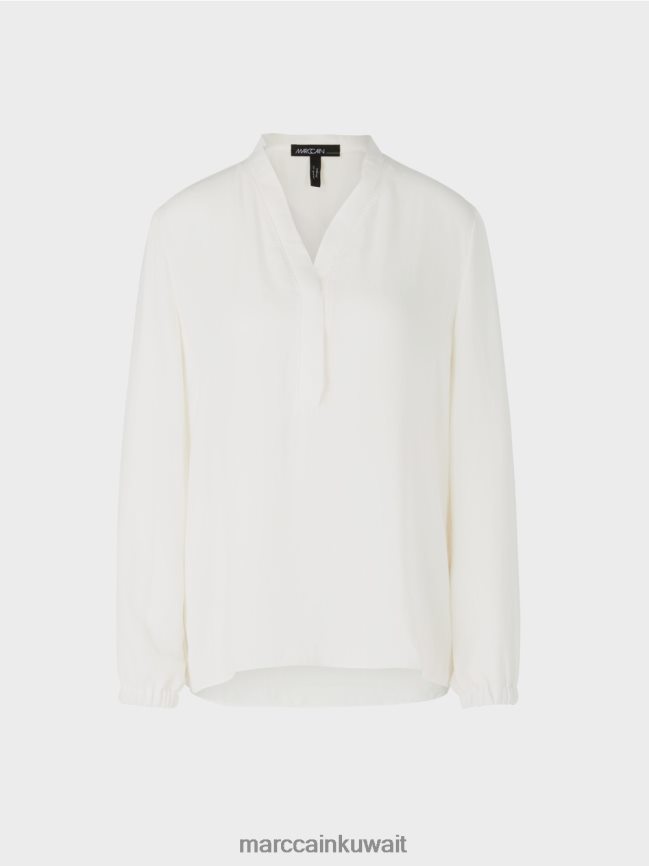 Marc Cain بلوزة واسعة LVN0D61028 ملابس أبيض مصفر