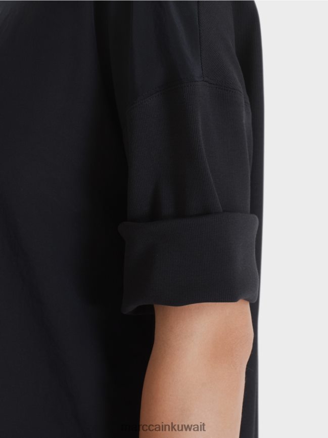 Marc Cain قميص بلوزة مصنوع من مزيج المواد LVN0D61032 ملابس منتصف الليل الأزرق