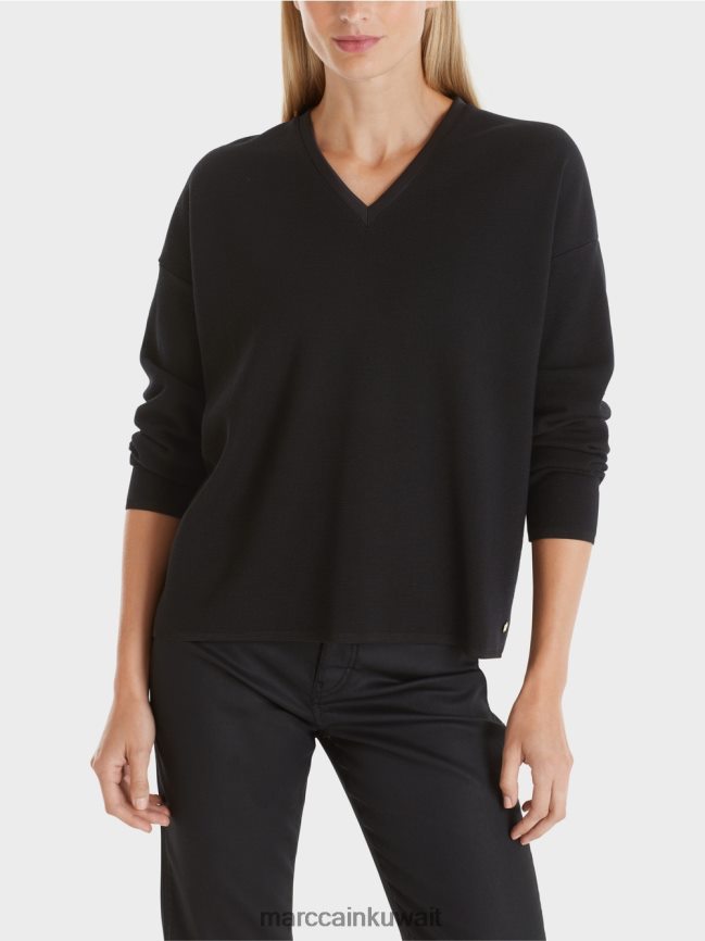 Marc Cain سترة - محبوكة في ألمانيا LVN0D61035 ملابس أسود