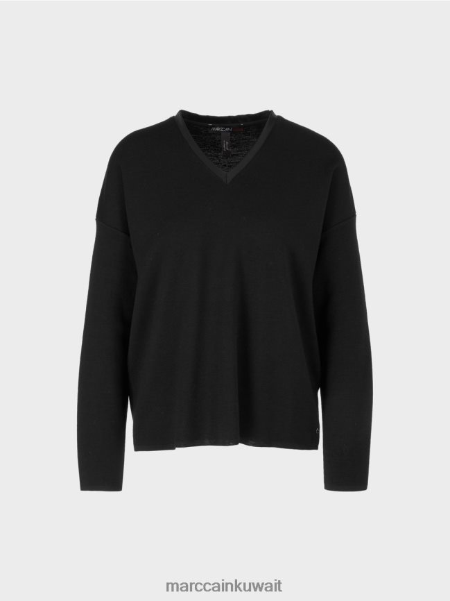 Marc Cain سترة - محبوكة في ألمانيا LVN0D61035 ملابس أسود
