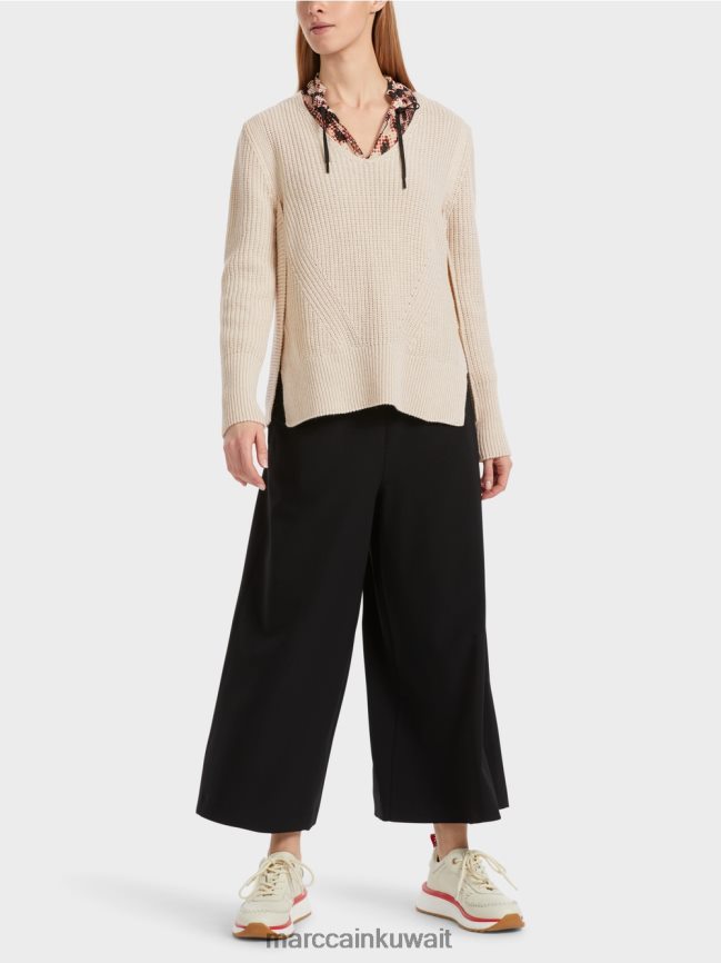 Marc Cain سترة صوف محبوكة في ألمانيا LVN0D61046 ملابس حليب اللوز